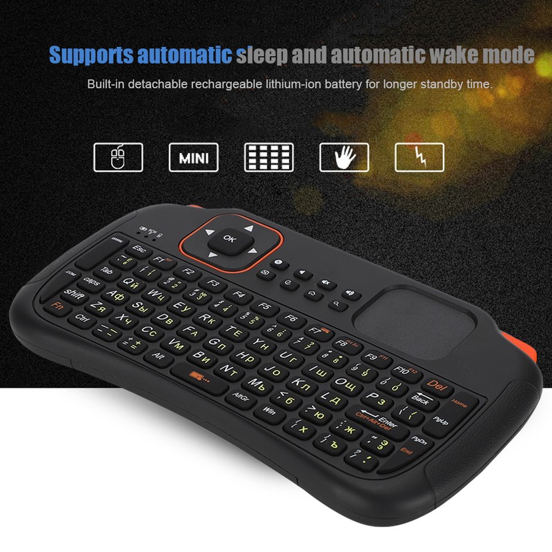 2.4GHZ 83-key Wireless Keypad Mini Rechargeable Keyboard for Android Russian