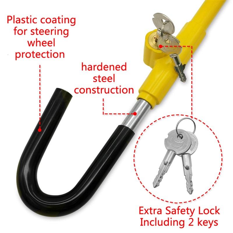 KAYCENTOP Car Steering Wheel to Brake Pedal Lock Auto Security
