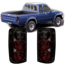 Winjet Tail light Tail Lamps Compatible with 1989-1995 Toyota Pickup, Black Housing/Smoke Lens Taillights Taillight Assembly (Toyota Pickup Altezza)