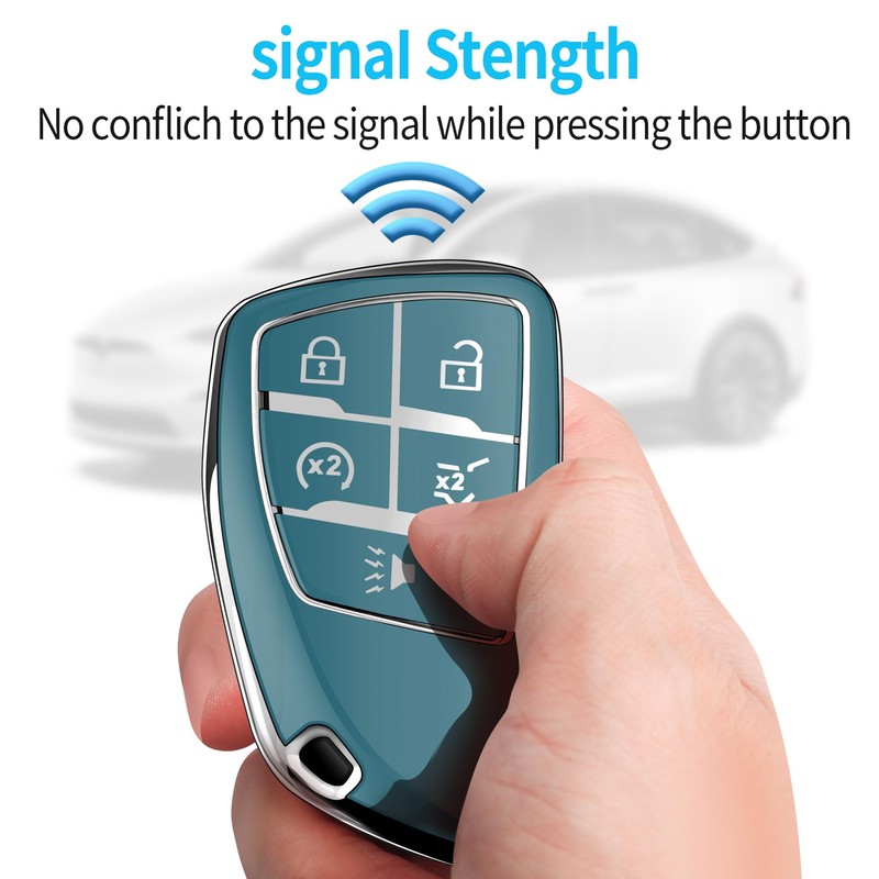 Tukellen for Chevy Key Fob Cover Soft TPU Full Protection
