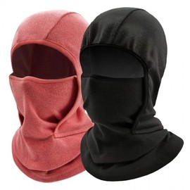 Winter Ski Balaclava Full Face Mask Hat Neck Warmer lf1669 Free Size/Pink 4ea