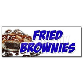 36" Fried Brownies Decal Sticker ice Cream Dessert Whipped Cream deep