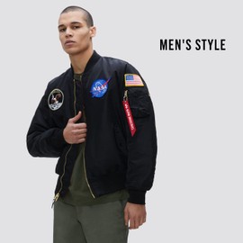 Alpha Industries Men's Apollo MA-1 Flight Jacket (S, Black)