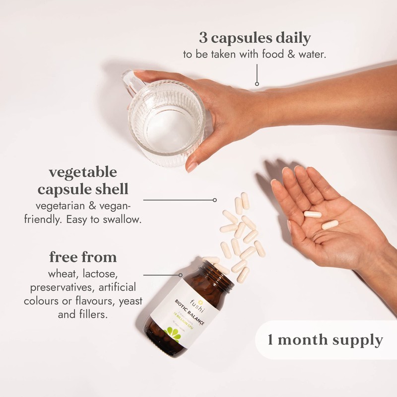 Fushi Biotic Vegan Balance 10 bn cfu Capsules, 90 Caps
