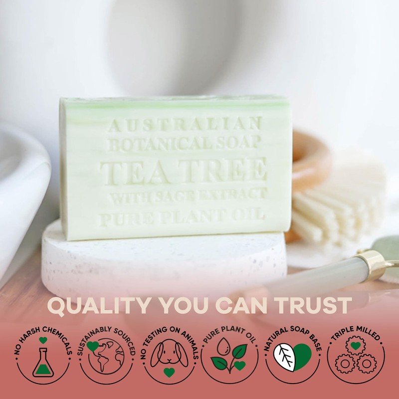 Australian Botanical Soap Tea Tree with Sage Extract 6.6 oz