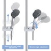 DEWIN Shower Head Slider Holder, Adjustable Height S Chrome-Plated Slider