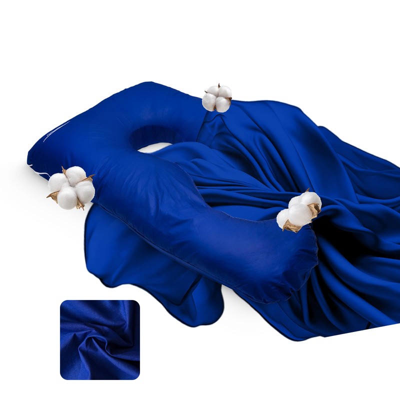 MAKOSAS Comfort Cushion Original Replacement Cover (Blue, Cotton)