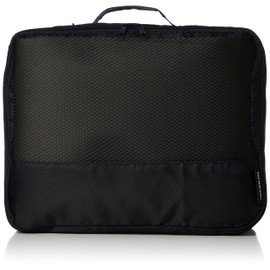 Captain Stag UV-3005 Travel Pouch, Travel Case, Gadget Case, Travel, Business Trips, Packing, Garment Storage, Width 12.2 x Depth 9.4 x Height 3.5 inches (31 x 24 x 9 cm), Size M, Black