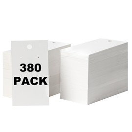 380 Pack Earring Cards - Earring Display Cards - Display Earring Card - Custom Earring Cards for Earring Display - Hanging Earrings - Bulk Earring Cards - 2 x 3.5 Inches - White (Pack of 380)