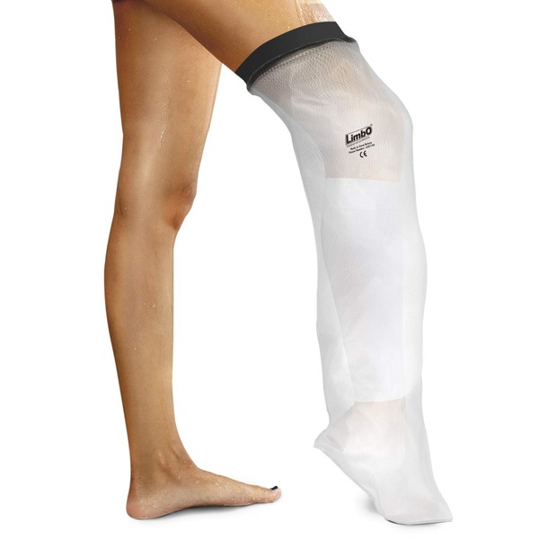 LimbO wasserdichte Abdeckung für Gipskarton- und Verbände Halbes Bein (M80S: Messung über dem Knie 39-54 cm