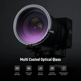 NEEWER 58mm True Colors Variable ND&CPL Filter with Putter, ND3-64(1.5-6 Stops), 2 in 1 Adjustable Limited Neutral Density & CPL Filter, Multi Coated HD Optical Glass/Aluminum Frame/Scratch Resistant