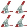 Set of 4 - 9-Inch Metal Spring Clamp with Red