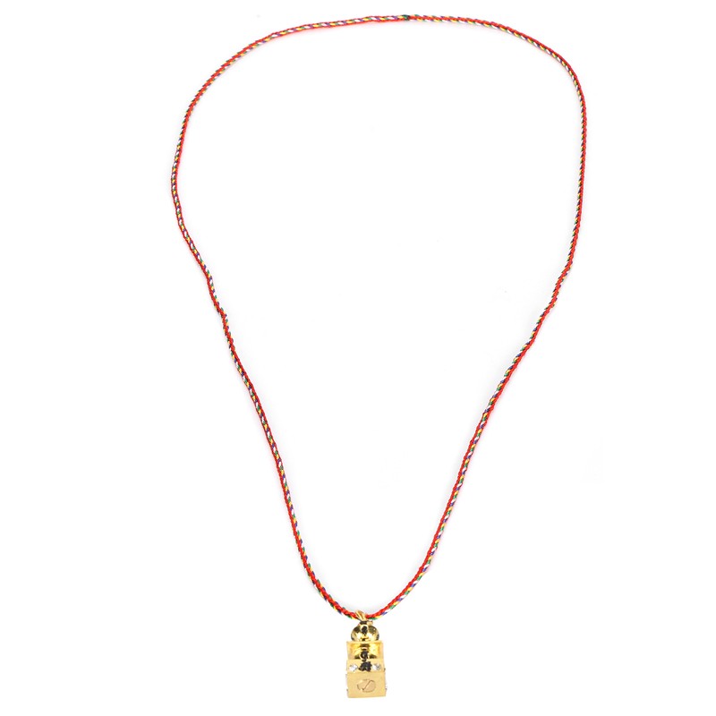 2Pcs Buddhist Pendant Vairocana Stupa Shaped Buddhism Necklace Clothing Bag