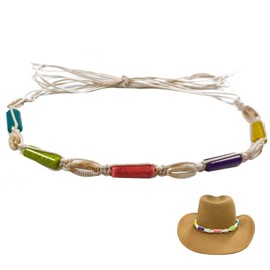 nemokamai Sun Hat Band for Women, Summer Beach Wide Floppy Brim Hatbands Hat Belt, Conch Hat Bands for Straw Fedora Cowboy Cowgirl Hat