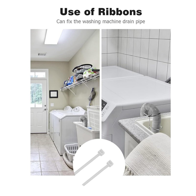 Hopbucan Washing Machine Drain Hose Holder, Adjustable Drain Hose Holder,