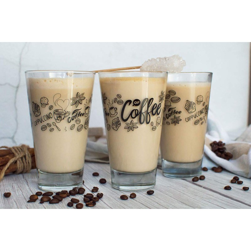Sendez 6 Latte Macchiato Glasses 310 ml Coffee Glasses Tea