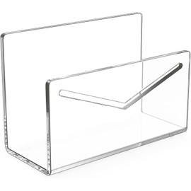 NFASHIONSO Acrylic Mail Holder,Desk Mail Bill Countertop Holder for Home and Office Desk Letter Organizer