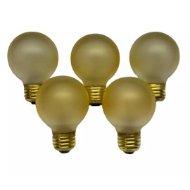 5 Pcs DIMMABLE LED 2.5" Diameter GOLD Painted Bulbs for Vintage Lighting