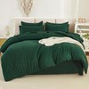 Litanika California King Comforter Set Dark Emerald Green - 7