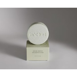 m'chel High Shine Shampoo Bar - Biodegradable Draining Tray - Non-Toxic Solid Shampoo - Sensitive Scalp - Vegan, Paraben-Free, Sulfate-Free – All Hair Types, Made in USA - 2.1oz