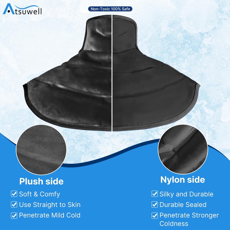 Atsuwell Neck Ice Pack Wrap, Reusable Gel Ice Pack Neck