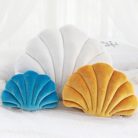 Shell Pillows,Seashell Shaped Accent Throw Pillows,Cute Clam Pillow for Sofa Bed Couch Chair Home Living Room Bedroom Office Cushion Floor Pillow (13 X 10 in) (Royal Blue)