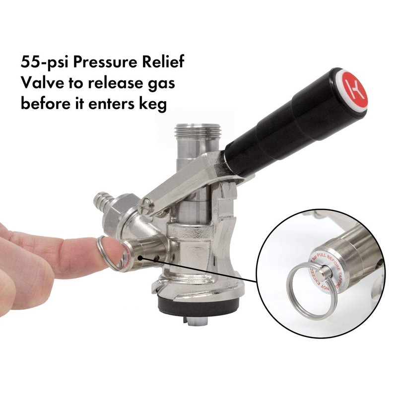 Kegco KC KT86S-L European Beer Keg Tap Coupler Kegerator S