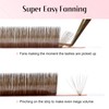 ALLOVE Colored Eyelash Extension Super Easy Fan Brown Volume Lash