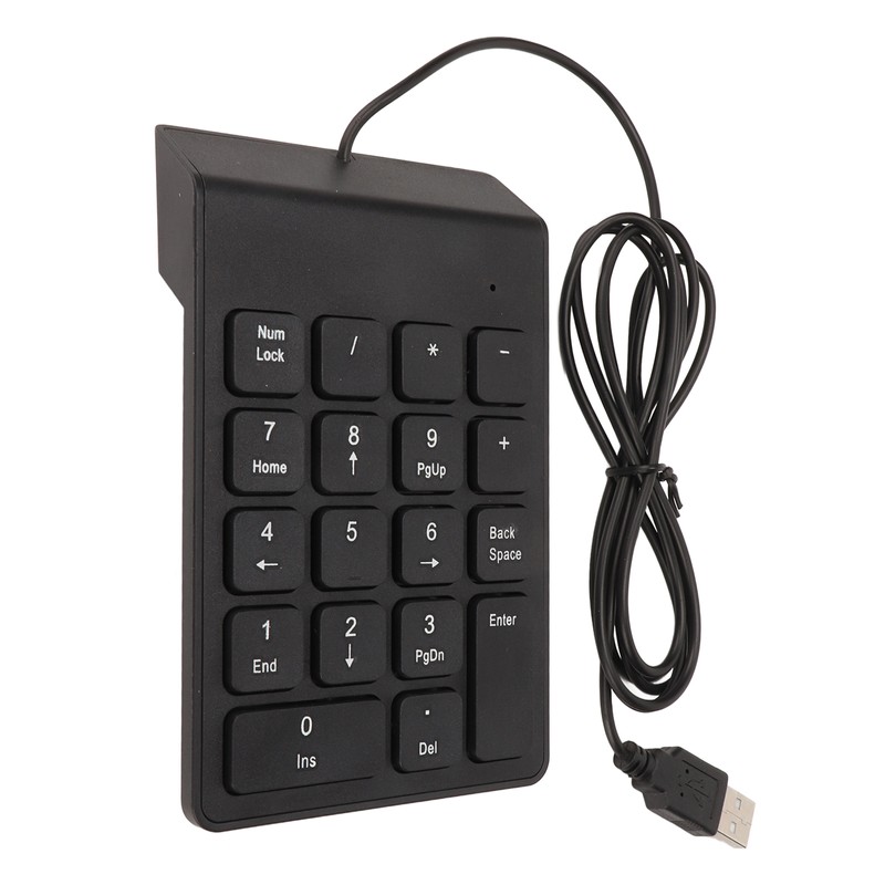 Wired Number Pad 18 Keys Ergonomic USB Plug and Play