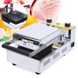 Ice Cream Waffle Machine, Electric Burger Waffle Maker Machine Ice Cream Brioche Sandwich Panini Press Maker 1000W Commercial Double Side Heating Hamburger Press Baking Machine