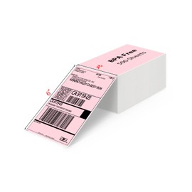 JADENS 4X6 Thermal Direct Shipping Label Compatible with JADENS MUNBYN, IDPRT, ROLLO, Postage Label Paper for Small Businesses, 250 Labels/Pack, Pink