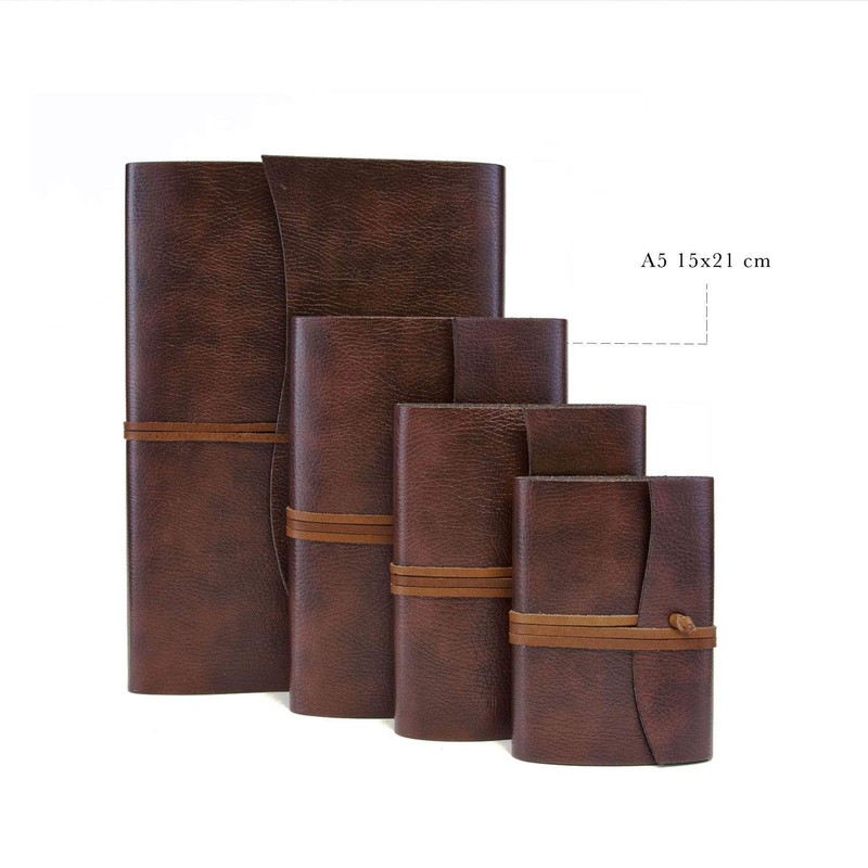 Tivoli Large Recycled Leather Journal / Notebook, Handmade Classic Italian