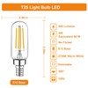 Vinaco 3.39 Inch E12 Edison Bulb Dimmable 4W, Equal 40W,