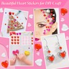 616 Pcs Acrylic Heart Rhinestone Heart Sticker Self-Adhesive Rhinestone Crystal