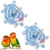 Set of 2 Parrot Toys, Rotating, Sound When Turned, For