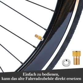 Pack of 24 French Valves, Bicycle Presta Valve with Valve Caps, French Valve Adapter, Valve Key for Bicycles, Mountain Bikes, Replacement of Valve Core