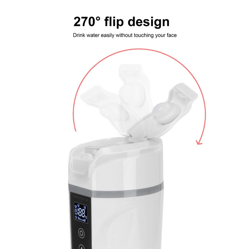 450ml Vacuum Cup Digital Insulated Water Bottle Car Heating Cup