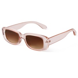 JUDOO Rectangle Sunglasses for Women Man Narrow Square Trendy Retro Sun Glasses UV400 Protection