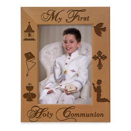 KATE POSH - My First Holy Communion - Boy Design Picture Frame (4x6-Vertical)
