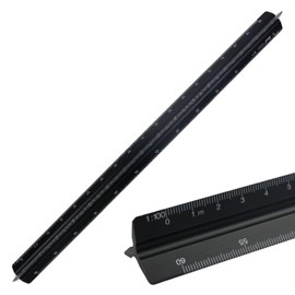 1PCS Aluminum Triangular Scale Rulers，Architectural Scale Ruler Set ， for Architects & Engineers ，Precision Aluminum Triangular Scale Rulers (1:20, 1:25, 1:50, 1:75, 1:100, 1:125, 1:200, 1:250, 1:300）