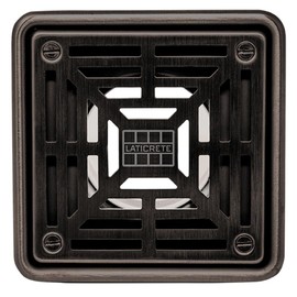 LATICRETE Hydro BAN® Point Drain 4" X 4" Oil Rubbed Bronze