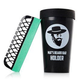 Beard Bar- Mat'S ® & Holder Pro (V2.0) - Flexible - Limpia los restos de barba de los lavabos y las encimeras después del afeitado - Los mejores regalos para hombres