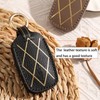 8-Button Leather Key Fob Cover, Compatible with Genesis GV80 GV60