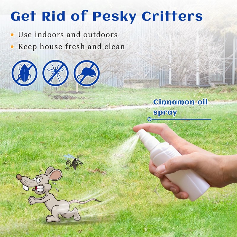 HIQILI Cinnamon Essential Oil for Spary, Diffuser, Garden and Kitchen