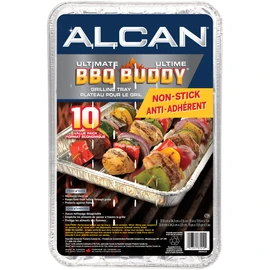 Alcan Ultimate BBQ Buddy® Non-Stick Aluminum Grilling Trays, 9-in x 13-in, 10-pk