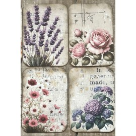 floral vintage style junk journal flower garden card toppers set of 10
