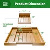 Simple Trending Bamboo Kitchen Drawer Organizer, Expandable Silverware Organizer, Utensil