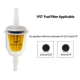 1PZ GL5-C20 3/16 & 1/4 pulgadas Línea de Gas, Filtro de Combustible, práctica Abrazadera de Manguera conjunto Reemplazo de Kawasaki Kohler Briggs & Stratton Small Motores