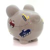 Child to Cherish Ceramic Piggy Bank for Boys, Construction Trucks,