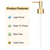 2 Pack Gold Soap Pump, Gold Soap Dispenser Pump for
